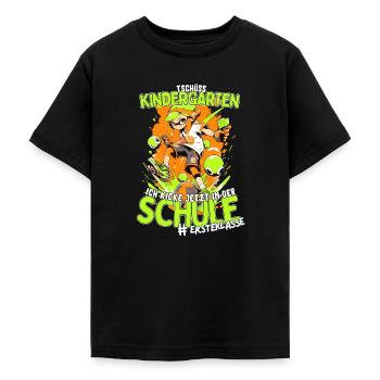 Fußball 2023: Abschied vom Kindergarten für Jungen - Teenager T-Shirt - Schwarz - Vorne - AI Model Teenager Male light (155cm)
