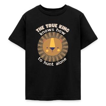 Löwe Spruch, Selbstbewusstsein, lustiger Löwenkopf - Teenager T-Shirt - Schwarz - Vorne - AI Model Teenager Male light (155cm)