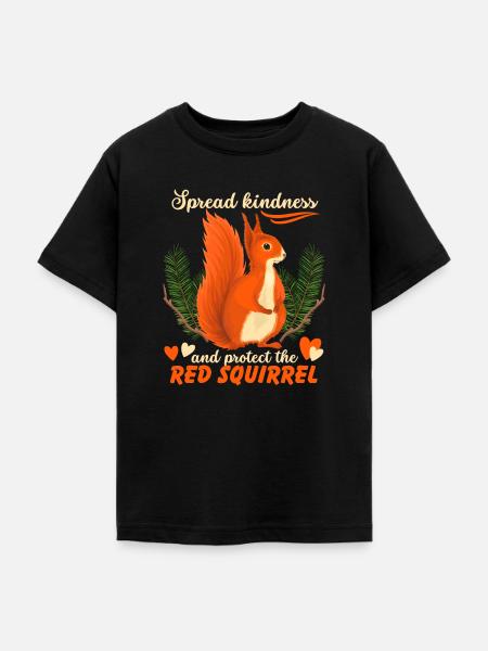 Lustiger Eichhörnchen Spruch, Rotes Eichhörnchen - Teenager T-Shirt - Schwarz