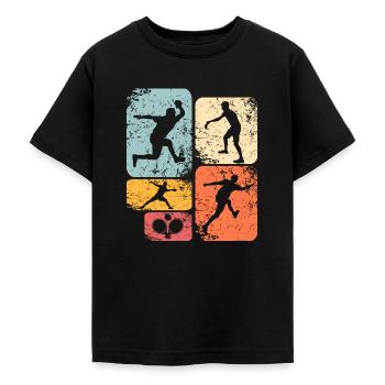 Tischtennis - Teenager T-Shirt - Schwarz - Vorne - AI Model Teenager Male light (155cm)