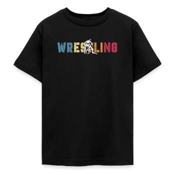 Wrestling - Teenager T-Shirt - Schwarz - Vorne - AI Model Teenager Male light (155cm)