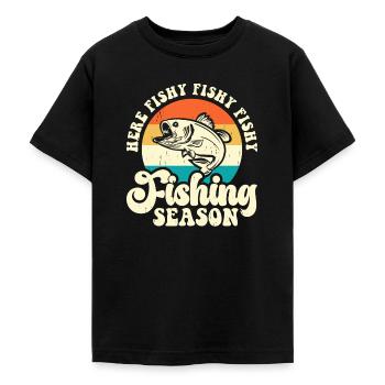 Angeln Angler - Teenager T-Shirt - Schwarz - Vorne - AI Model Teenager Male light (155cm)
