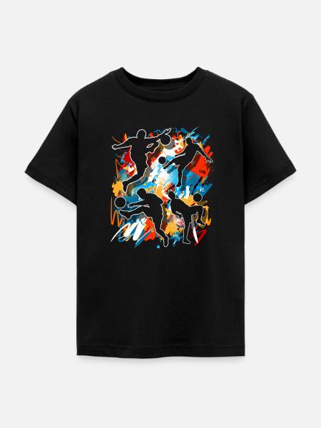 Fußball Fußballer - Teenager T-Shirt - Schwarz
