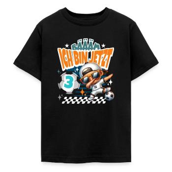 Fußball 3. Geburtstag Bääm Ich Bin Jetzt 3 - Teenager T-Shirt - Schwarz - Vorne - AI Model Teenager Male light (155cm)