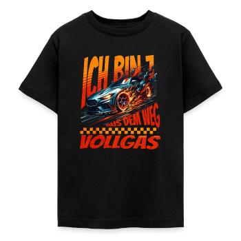 Ich Bin 7 Aus Dem Weg. Kindergeburtstag Rennwagen - Teenager T-Shirt - Schwarz - Vorne - AI Model Teenager Male light (155cm)