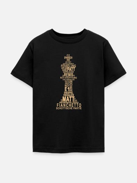 Schachbegriffe König Schach - Teenager T-Shirt - Schwarz