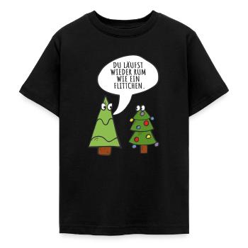 Lustige Tannen Weihnachtsbäume - Teenager T-Shirt - Schwarz - Vorne - AI Model Teenager Male light (155cm)