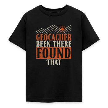 Drôle de Geocaching Citation GPS Geocacher - T-shirt Ado - noir - Devant - AI Model Teenager Male light (155cm)
