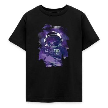 Voie lactée Astronaute Astronomie Galaxy Stars - T-shirt Ado - noir - Devant - AI Model Teenager Male light (155cm)