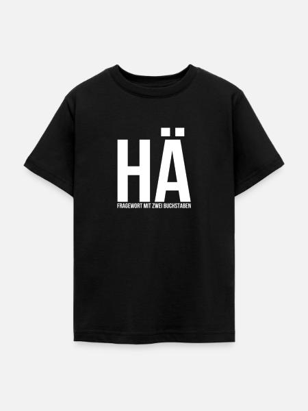 Hä - Teenager T-Shirt - Schwarz