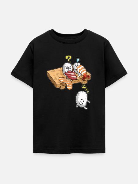 SLEEPWALKING SUSHI - Teenager T-Shirt - Schwarz