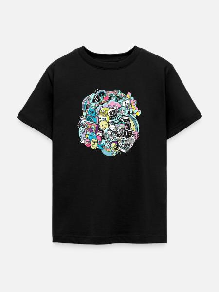 Graffiti Stadt - Teenager T-Shirt - Schwarz