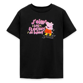 Peppa Wutz Schlammparty - Teenager T-Shirt - Schwarz - Vorne - AI Model Teenager Male light (155cm)
