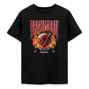 Basketball Basketballer - Teenager T-Shirt - Schwarz - Vorne - AI Model Teenager Male light (155cm)