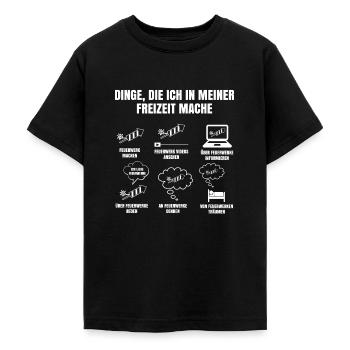 Dinge Die Ich In Meiner Freizeit Mache Feuerwerk - Teenager T-Shirt - Schwarz - Vorne - AI Model Teenager Male light (155cm)