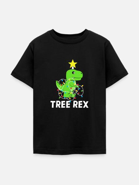 Tree Rex - Teenager T-Shirt - Schwarz