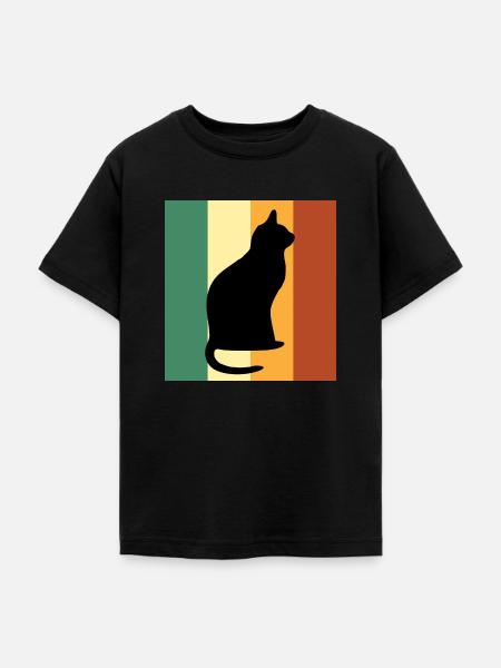 Katze Haustier - Teenager T-Shirt - Schwarz