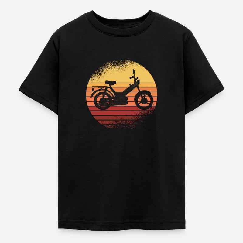 Mobylette Mobylette Mobylette Cyclomoteur deux-roues vintage - T-shirt Ado - noir