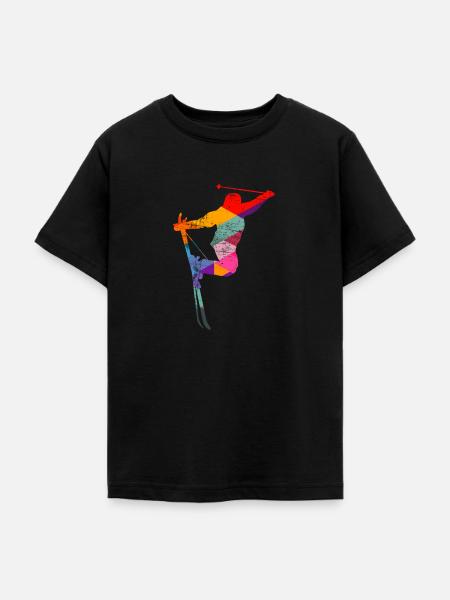 Skifahren Skifahrer - Teenager T-Shirt - Schwarz