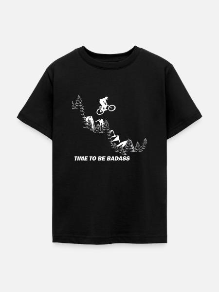Mountainbike Spruch Biker Downhill - Teenager T-Shirt - Schwarz