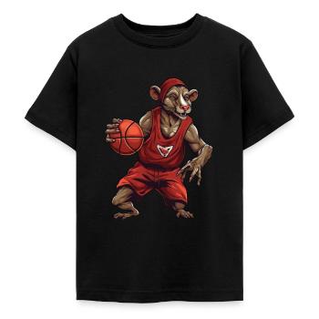 Joueur de basket-ball des Rats - T-shirt Ado - noir - Devant - AI Model Teenager Male light (155cm)