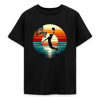 Basketball Basketballer - Teenager T-Shirt - Schwarz - Vorne - AI Model Teenager Male light (155cm)