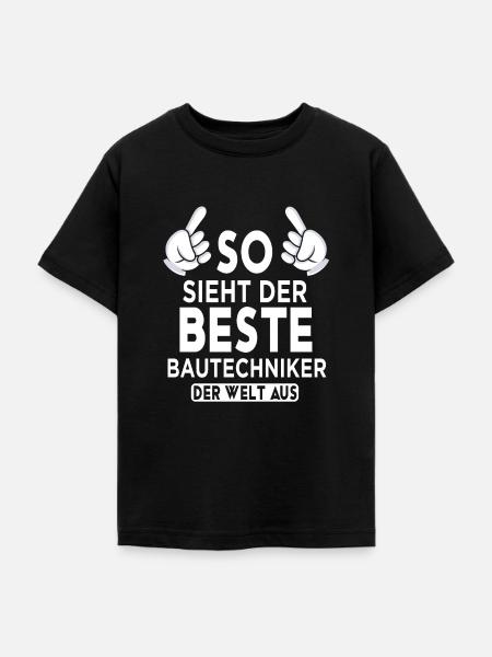 Bautechniker Spruch - Teenager T-Shirt - Schwarz