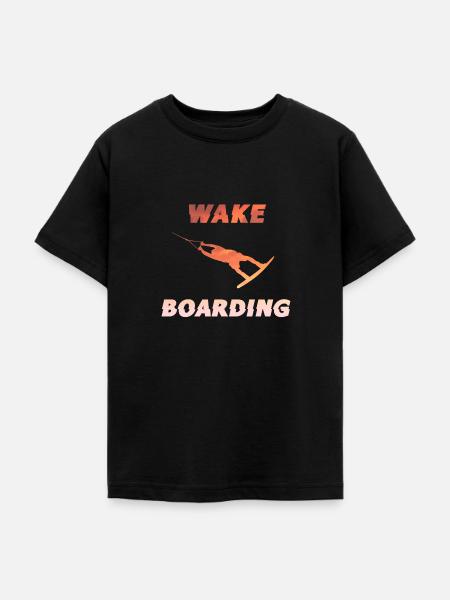 Wakeboard Wakeboarding Wake wakeboard - Teenager T-Shirt - Schwarz