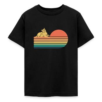 Bombay Cat Retro Vintage - T-shirt Ado - noir - Devant - AI Model Teenager Male light (155cm)