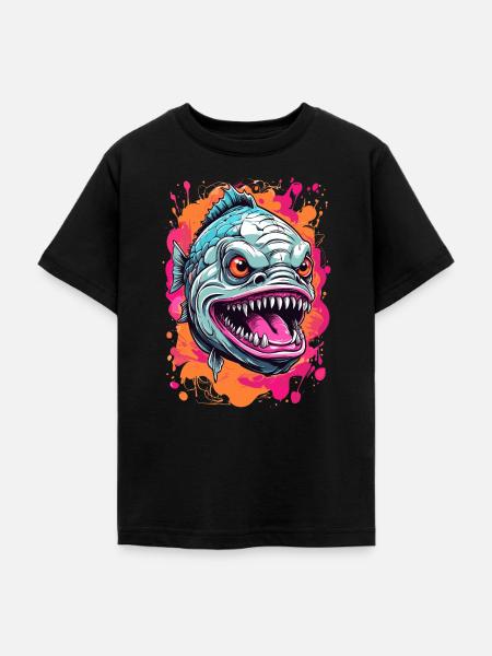 Piranha Style - Gefährliche Eleganz - Teenager T-Shirt - Schwarz