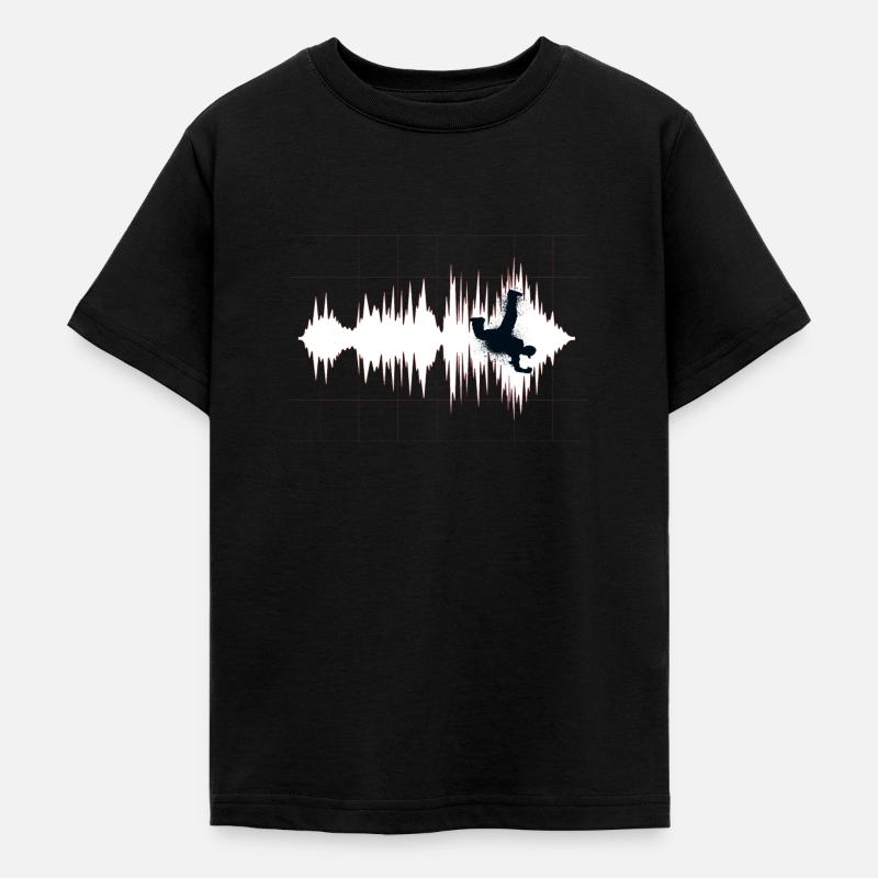Breakdance breakdancer onde sonore - T-shirt Ado - noir