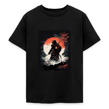 Japanese Samurai Warrior - Teenage T-Shirt - black - Front - AI Model Teenager Male light (155cm)