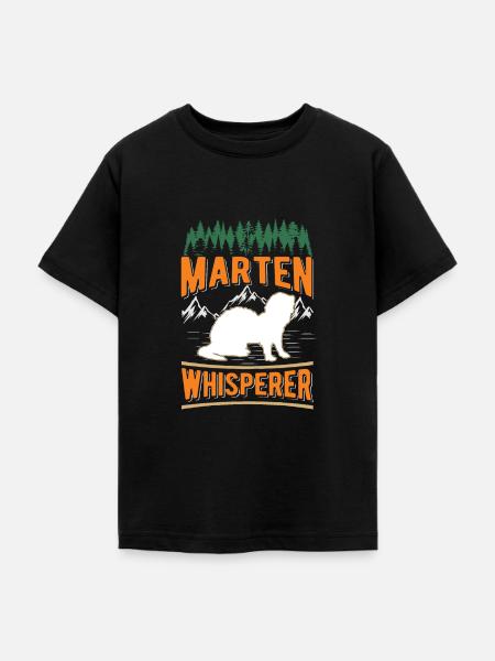 Marder Flüsterer Baummarder - Teenager T-Shirt - Schwarz