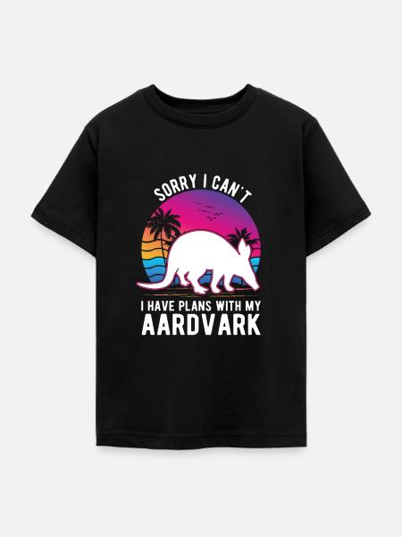 Erdferkel Geschenk Aardvark - Teenager T-Shirt - Schwarz