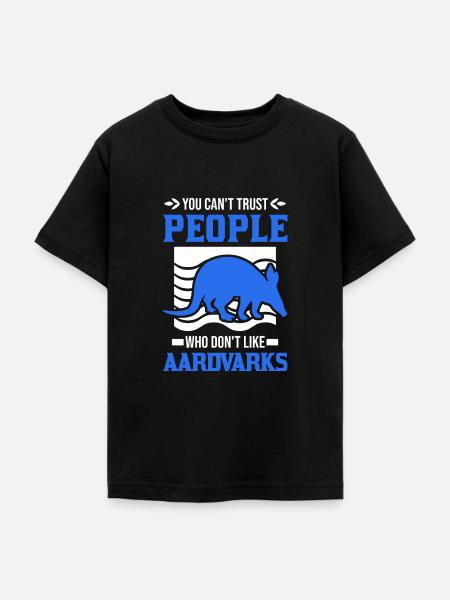 Erdferkel Geschenk Aardvark - Teenager T-Shirt - Schwarz