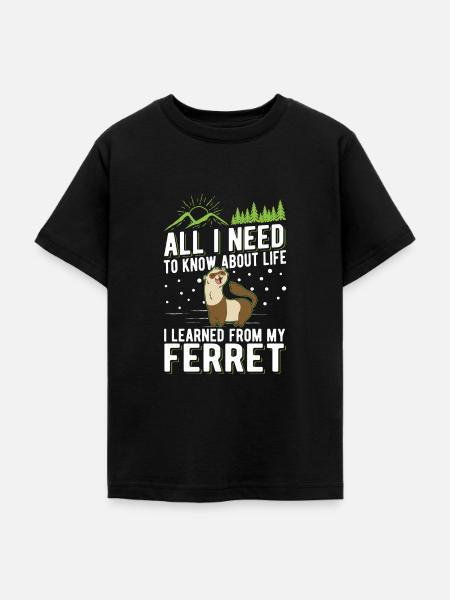 Frettchen Spruch Ferret - Teenager T-Shirt - Schwarz