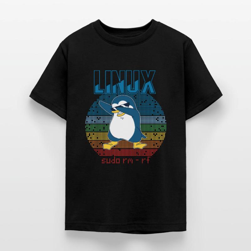 Linux sudo root geek admin pingouin nerd programmeur T-shirt Ado