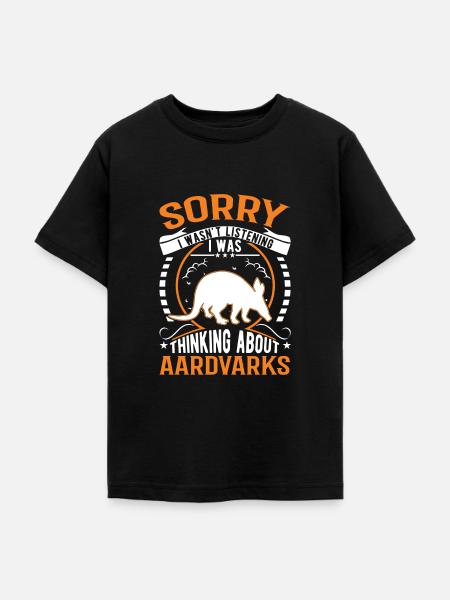 Erdferkel Geschenk Aardvark - Teenager T-Shirt - Schwarz