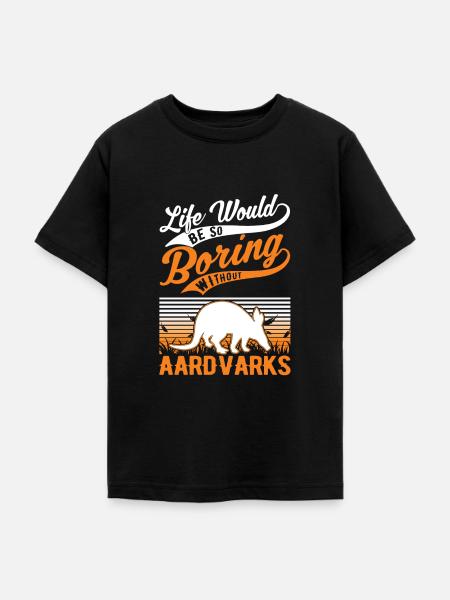 Erdferkel Geschenk Aardvark - Teenager T-Shirt - Schwarz