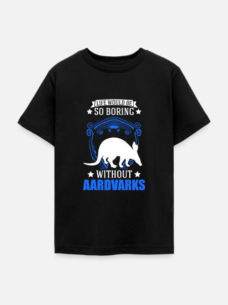 Erdferkel Geschenk Aardvark - Teenager T-Shirt - Schwarz