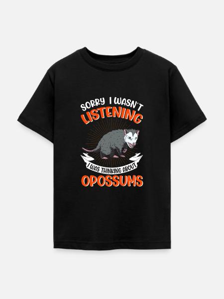 Opossum Geschenk Possum Beutelratte - Teenager T-Shirt - Schwarz