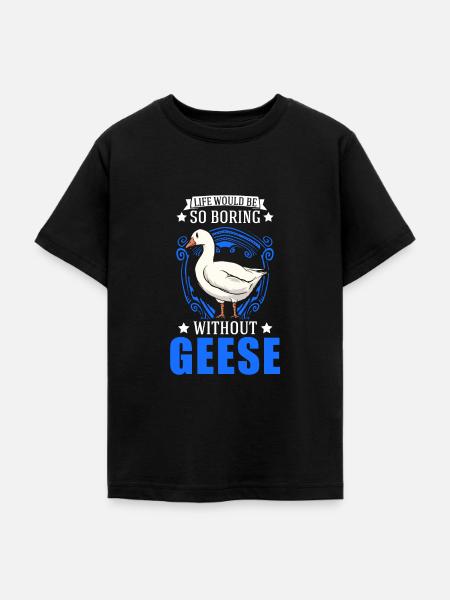 Gänse Geschenk Gänseliebhaber Gänsezüchter - Teenager T-Shirt - Schwarz