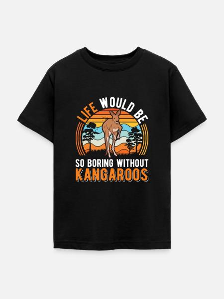 Australisches Känguru Australien Kangaroo - Teenager T-Shirt - Schwarz