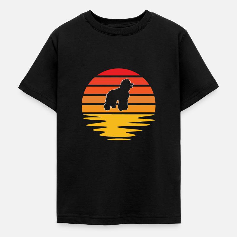 Caniche Rétro - T-shirt Ado - noir