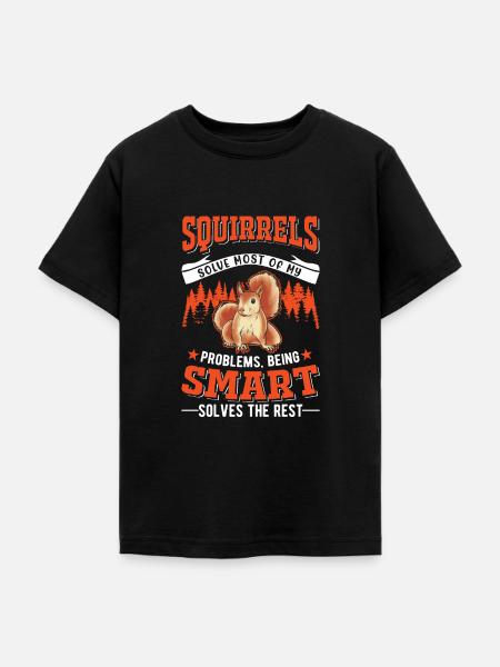 Eichhörnchen Geschenk Grauhörnchen Squirrel - Teenager T-Shirt - Schwarz