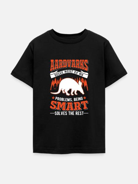 Erdferkel Geschenk Aardvark - Teenager T-Shirt - Schwarz