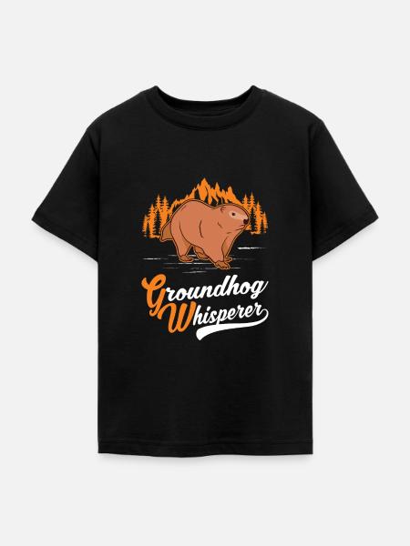 Murmeltier Flüsterer Groundhog Waldmurmeltier - Teenager T-Shirt - Schwarz