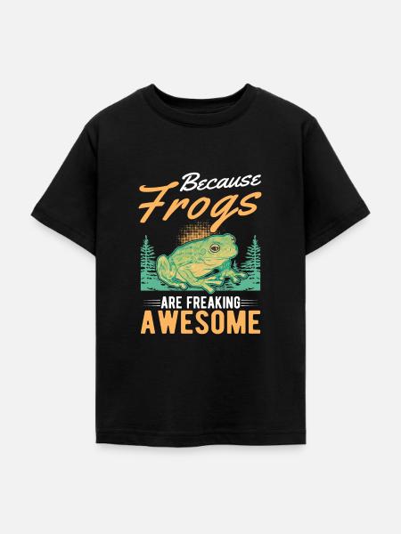 Frosch Geschenk Laubfrosch - Teenager T-Shirt - Schwarz