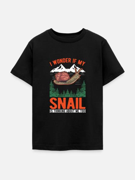 Schnecke Geschenk Weinbergschnecke - Teenager T-Shirt - Schwarz