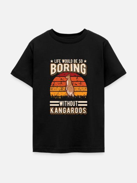 Australisches Känguru Australien Kangaroo - Teenager T-Shirt - Schwarz